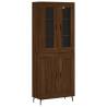 Stylish Highboard Brown Oak - 69.5x34x180 cm | Hipomarket