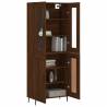 Stylish Highboard Brown Oak - 69.5x34x180 cm | Hipomarket