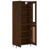 Stylish Highboard Brown Oak - 69.5x34x180 cm | Hipomarket