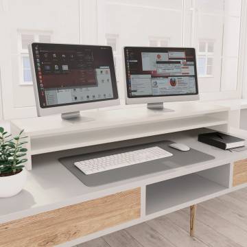 Monitor Stand White 100x24x13 cm | Ergonomic & Organized