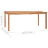 Garden Dining Table 180x90 cm - Solid Teak Wood Furniture