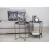 H&S Collection Side Table - Black Metal, 50.5 cm