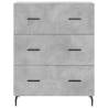 Stylish Highboard in Concrete Grey - 69.5x34x180 cm