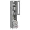 Elegant Highboard in Concrete Grey - Stylish Storage Solution