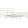 White Solid Wood Pine Bed Frame 120x190 cm - Small Double