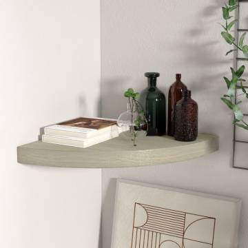 Floating Corner Shelf Oak - Stylish 35x35 cm Display Shelf