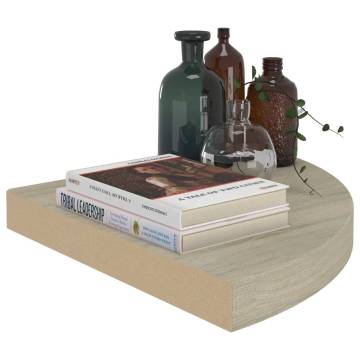 Floating Corner Shelf Oak - Stylish 35x35 cm Display Shelf