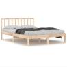 Solid Wood Pine Bed Frame 200x200 cm - Timeless Design