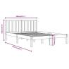 Solid Wood Pine Bed Frame 200x200 cm - Timeless Design