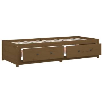 Day Bed Honey Brown 90x200 cm | Solid Pine Wood Sofa Bed