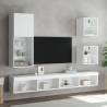 Stylish LED TV Cabinet in White - 40.5x30x102 cm