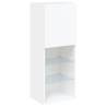 Stylish LED TV Cabinet in White - 40.5x30x102 cm