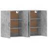 Elegant Wall Mounted Cabinets - 2pcs Concrete Grey | HipoMarket