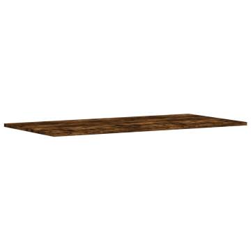 Wall Shelves Set of 4 - Smoked Oak | Durable Engineered Wood