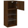 Stylish Brown Oak TV Cabinet with LED Lights | Hipomarket UK