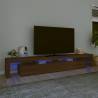 TV Cabinet with LED Lights Brown Oak 260x36.5x40 cm Colour brown oak Quantity in Package 1 Width 260 cm 