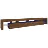 Stylish LED TV Cabinet in Brown Oak - 260x36.5x40 cm