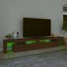 Stylish LED TV Cabinet in Brown Oak - 260x36.5x40 cm