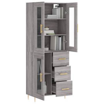 Highboard Grey Sonoma - Stylish Engineered Wood Storage Solution