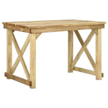 Garden Table 110x79 cm | Durable Impregnated Pinewood