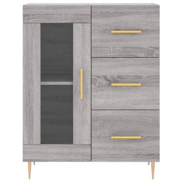 Highboard Grey Sonoma - Stylish Engineered Wood Storage Solution