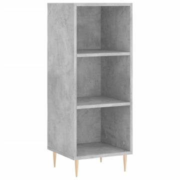 Stylish Highboard in Concrete Grey - 34.5x34x180 cm