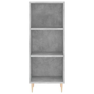 Stylish Highboard in Concrete Grey - 34.5x34x180 cm