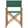 Director's Chairs 2 pcs | Solid Teak Wood | Green - HipoMarket