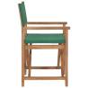 Director's Chairs 2 pcs | Solid Teak Wood | Green - HipoMarket