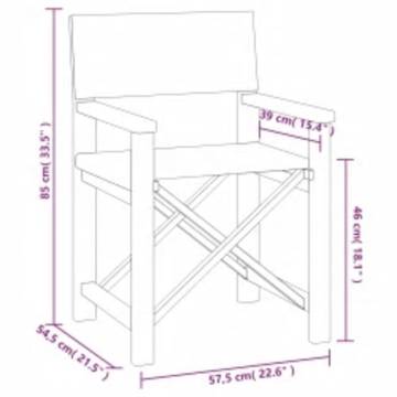 Director's Chairs 2 pcs | Solid Teak Wood | Green - HipoMarket