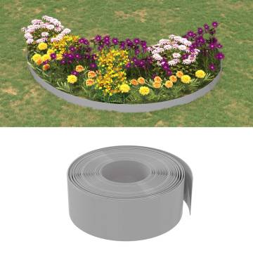 Durable Grey Garden Edgings - 10m x 20cm Polyethylene (3 pcs)