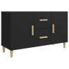 Elegant Black Sideboard - 100x36x60 cm Engineered Wood