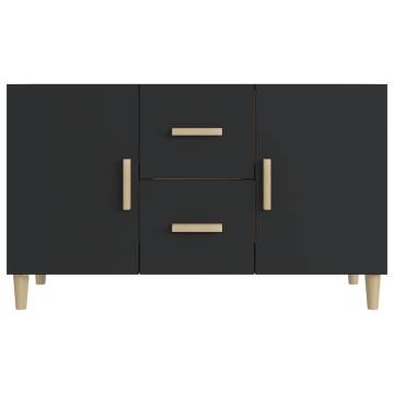 Elegant Black Sideboard - 100x36x60 cm Engineered Wood