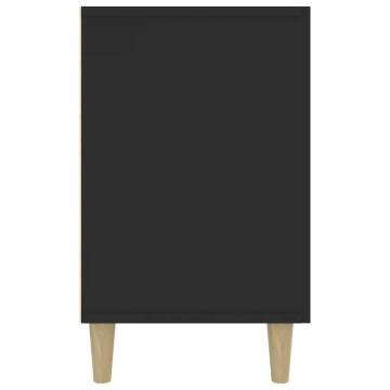 Elegant Black Sideboard - 100x36x60 cm Engineered Wood