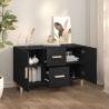 Elegant Black Sideboard - 100x36x60 cm Engineered Wood