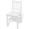 Seven Piece White Pinewood Dining Set - Timeless Design