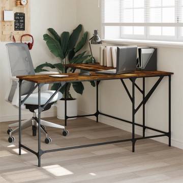 Desk Smoked Oak 149x149x75 cm - Stylish & Durable