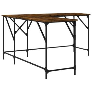 Desk Smoked Oak 149x149x75 cm - Stylish & Durable