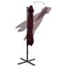 Cantilever Umbrella with LED Lights - Bordeaux Red 300cm