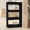 Book Cabinet/Room Divider Black 60x30x103 cm Engineered Wood Colour black Quantity in Package 1 