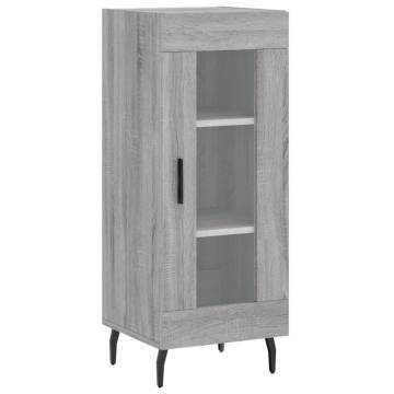 Stylish Highboard in Grey Sonoma - 34.5x34x180 cm