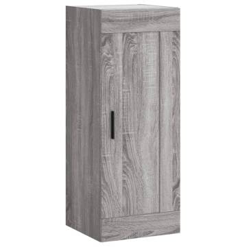 Stylish Highboard in Grey Sonoma - 34.5x34x180 cm