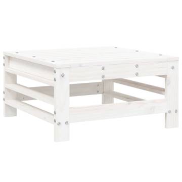 3 Piece Garden Lounge Set - White Solid Wood Pine | Hipomarket