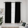 Linen-Look Blackout Curtains 2 pcs Anthracite 140x175cm Colour anthracite Size 140 x 175 cm Quantity in Package 2 