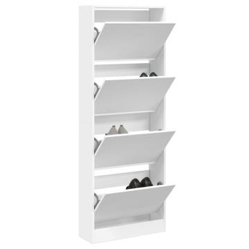 Shoe Cabinet White 60x21x163.5 cm - Stylish Storage Solution