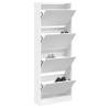 Shoe Cabinet White 60x21x163.5 cm Engineered Wood Colour white Size 60 x 21 x 163.5 cm Quantity in Package 1 Number of 