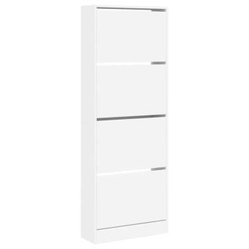 Shoe Cabinet White 60x21x163.5 cm - Stylish Storage Solution