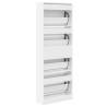 Shoe Cabinet White 60x21x163.5 cm - Stylish Storage Solution