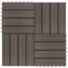 22 pcs Decking Tiles 30x30cm 2 sqm WPC Brown Colour dark brown Pattern pattern 1 Number of 22 