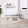 20-Panel Pet Cage with Door Black 35x35 cm Steel Size 4.3 cm Model 20-panel with door 